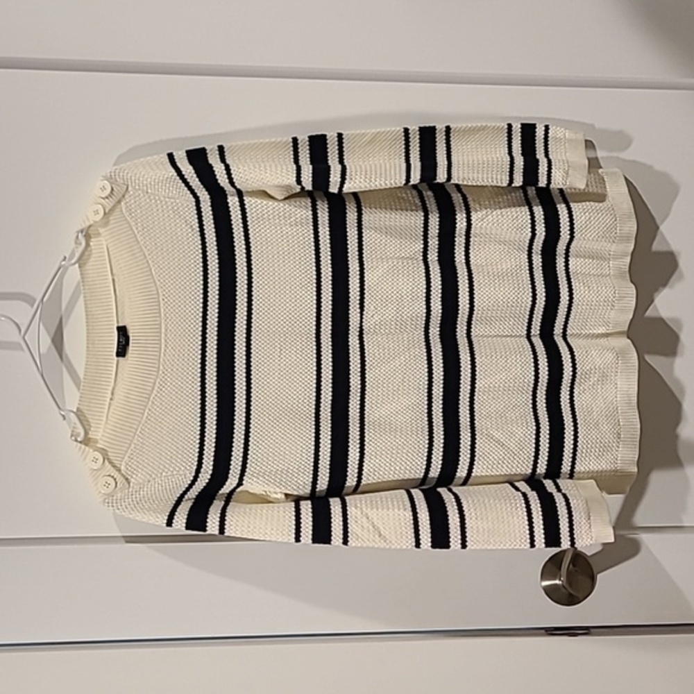 Talbots‎ Striped Sweater with buttons | Size Medium Petite​